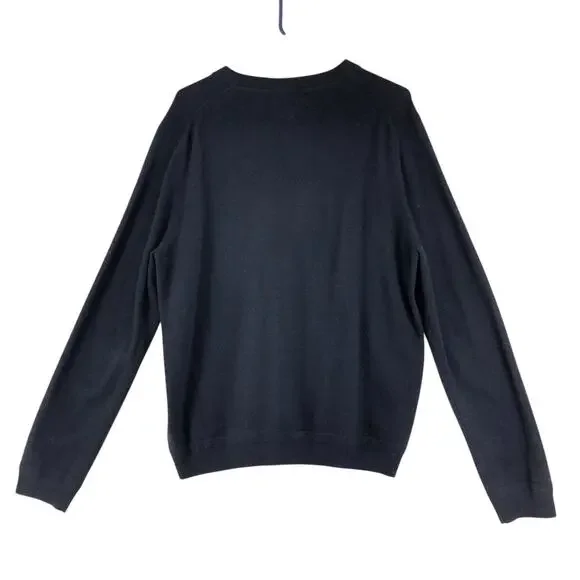 John W Nordstom Mens Size M Sweater Jumper V Neck 100% Cashmere Navy Blue
